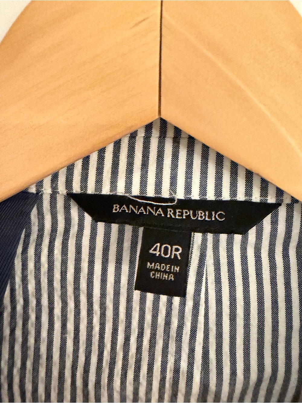 Banana Republic Slim Fit Seersucker Blazer 40R Blue Cotton Sport Coat - Picture 3 of 7